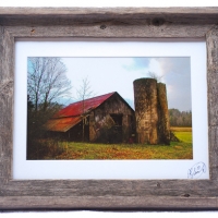 Barn Wood Framed AUTUMN SILOS